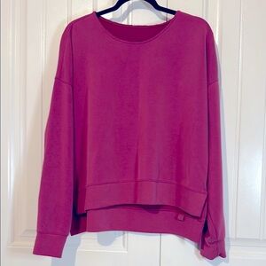 Lululemon Oversized Softstreme Women's Burgundy Pink Top *Flawed*